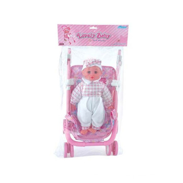 En71 Approval Doll Stroller with 14 Inch Doll